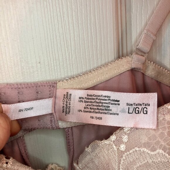 [Women's L] Sophie B Lingerie Babydoll Lace Underwire Garter Boudoir Coquette - Picture 7 of 10